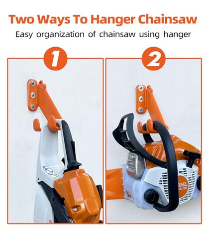 Chainsaw Hanger, 3 Pack Chainsaw Wall Mount, Heavy Duty Chainsaw Holder, Garage Organization Garage Storage Shed Organizer Mounted Chainsaw Rack - color: 3 Pack