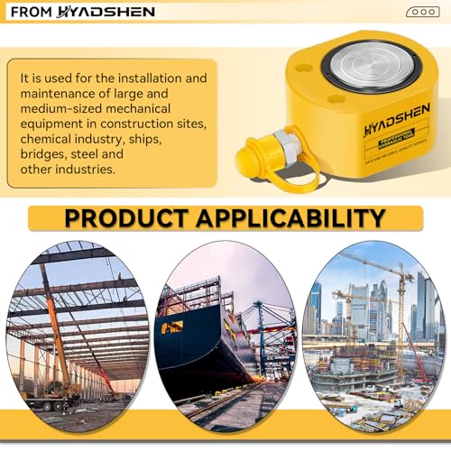 10Ton Hydraulic Cylinder Jack,Low Profile Hydraulic Ram Jack,Hydraulic Porta Power Ram Lifting Jack,Industrial Mini Hydraulic Cylinder - size: 10T