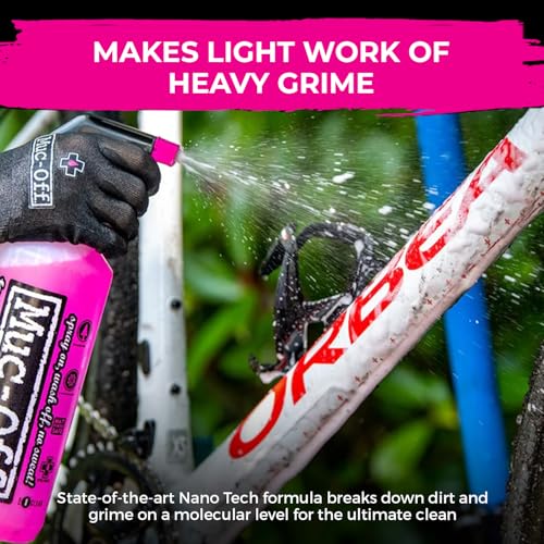 Muc-Off Nano Tech Bike Cleaner 1L | Biodegradable Formula, Safe on Carbon Fibre and All Surfaces | Breaks Down Dirt on a Molecular Level - size: 33.8 Fl Oz (Pack of 2)