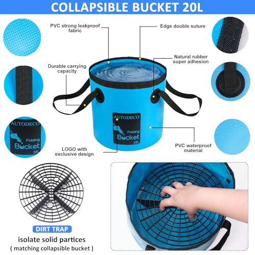 44Pcs Car Wash Detailing Kit Cleaning Kits with Foam Gun Sprayer Wash Mop with Long Handle Collapsible Bucket Large Wash Mitt Towels Complete Interior Exterior Car Washing Supply Set Blue - color: Blue