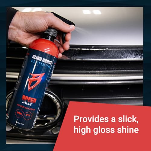 Bling Sauce Speed Sauce, Anti-Static Automotive Quick Detail Spray, 24 oz | Anti-static quick detailer boosts paint, chrome and trim gloss while repelling dust, fingerprints and light dirt - style: Speed Sauce