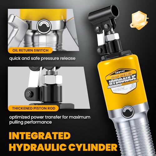 NEWTRY 15 Ton Hydraulic Gear Puller Kit, Wheel Bearing Pulling Separator, 3 Jaw Puller, Vertically & Horizontally, w/Case, Heavy Duty Mechanical Repair - size: 15 Ton