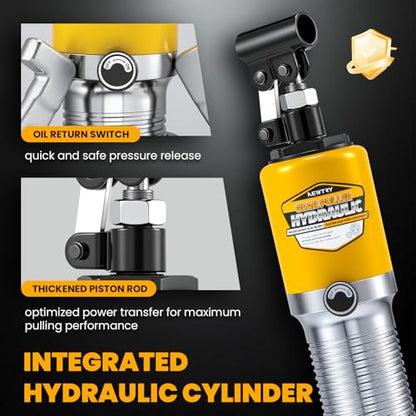 NEWTRY 5 Ton Hydraulic Gear Puller Kit, Wheel Bearing Pulling Separator, 3 Jaw Puller, Vertically & Horizontally, w/Case, Heavy Duty Mechanical Repair - size: 5 Ton