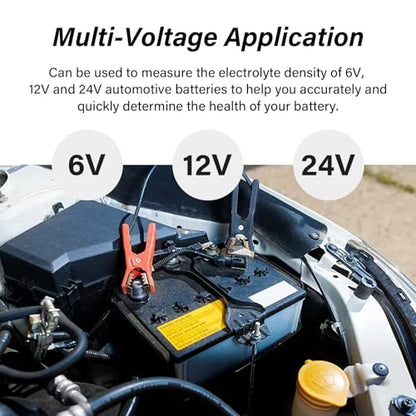 Car Battery Hydrometer & Acid Tester,Universal Battery Acid Testers for Monitor Batterys Health Rapidly,Deep Cycle Hydrometer Batterys Tester for 6V 12V 24V Vehicle