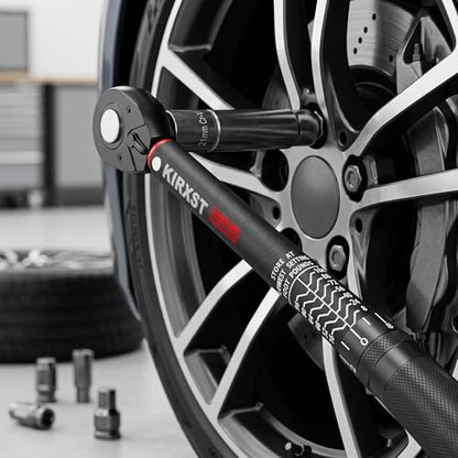3/8" Drive Torque Wrench 8-104Ft.-Lb./10.9-141.1 Nm, Two-way Adjustable 72-tooth Click Torque Wrench, Dual Scale, ±3% Accuracy Wrench, Suitable for Maintenance Bicycles, Cars and Trucks - size: 3/8" 8-104 ft.1b