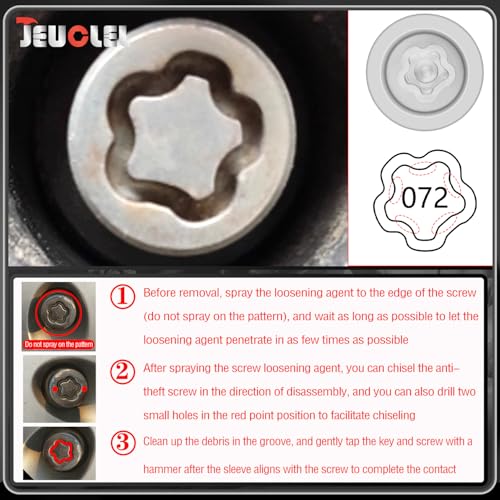 10PCS Wheel Locking Nut Key Kit Compatible with Nissan Infiniti | 21mm Lock Bolt Inner Dia Wheel Anti-Theft Lug Nut, Wheel Lock Lug nut Adapter, Car Anti Theft Screw Nut Removal Key Socket - size: 10pc Socket Set