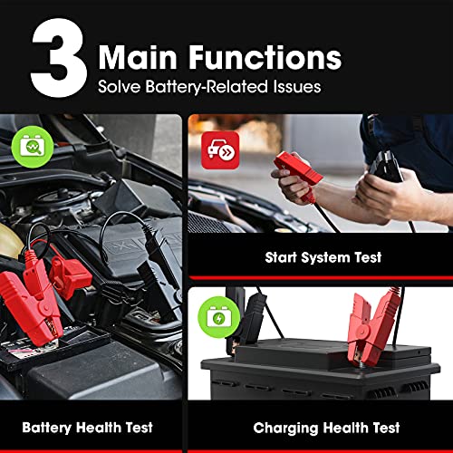 Car Battery Tester, LAUNCH BST360 6V 12V Battery Load Tester Auto Alternator Analyzer for CCA, AGM, GEL Type, Compatible with Android/iPhone/LAUNCH X431 Diagnostic Tools, Bluetooth Connection