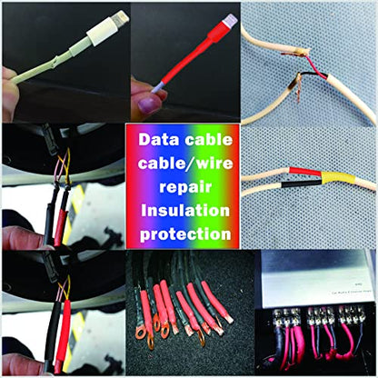 Heat Shrink Tubing Kit + Mini Heat Gun for Shrink Tubing - 328pcs 2:1 Wire Shrink Wrap Tubing + 300W Heat Shrink Gun with Storage Box - for Shrink Wraping,Wire and Cable Repair,Insulation Protector