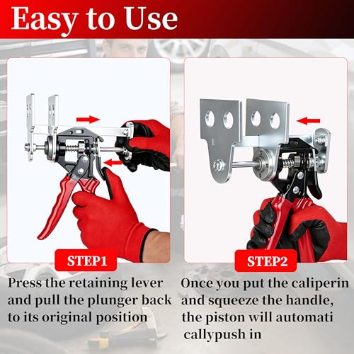 Brake Caliper Compressor, Heavy Duty Brake Caliper Compression Tool for Brake Pad Replacement, Disc Brake Caliper Piston Compressor Tool for Most Cars & Trucks - size: Quad Brake Pad Spreader