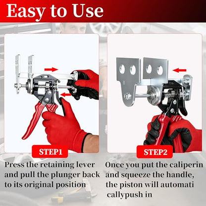 Brake Caliper Compressor, Heavy Duty Brake Caliper Compression Tool for Brake Pad Replacement, Disc Brake Caliper Piston Compressor Tool for Most Cars & Trucks - size: Quad Brake Pad Spreader