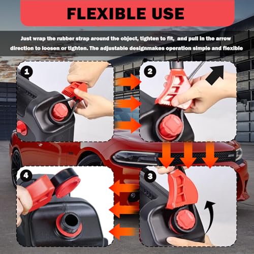 2PCS Rubber Strap Wrench Set,Adjustable Strap Wrench Plumbing with Large 24 in and Small 19.7 in,Non-Slip Oil Filter Straps Wrenches for Oil Filters,Faucet,Pipes,Sink