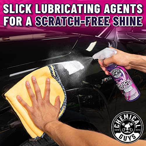 Chemical Guys, Synthetic Quick Detailer Spray, High Gloss & Slick, 16 oz | Spray-and-wipe detailer lifts dust, fingerprints and smudges while adding a streak-free synthetic-polymer gloss - size: 16 Fl Oz (Pack of 1)