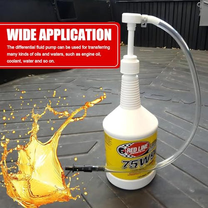 1 Set Transmission Fuel Pump Kit, Car Lower Unit Gear Oil Extractor for Differential & Transmission, Manual Hand Push Change Oil Kit, 8cc Per Pumps Stroke Fuel Dispenser (White)