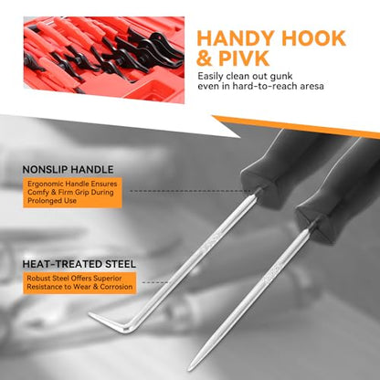 Auto Dynasty 10PCS Snap Ring Pliers Set, Heavy Duty Internal & External Retaining Ring Circlip Pliers with Bent Straight Pliers, Hook and Pick, Automotive Removal Tool All in One Storage Case - style: 11pc Multi Plier