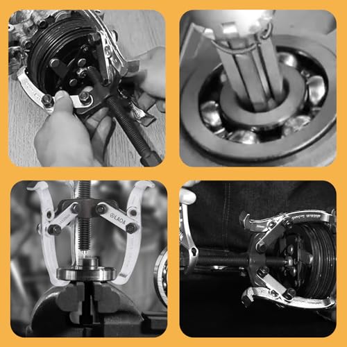 3 Jaw Gear Puller with Reversible Jaws 3-Inch Gear Removal Tool | For Bearing Puller, Pulley Puller, Steering Wheel Puller, Crank Puller, Seal Puller Tool Bearing Puller Tool Kit