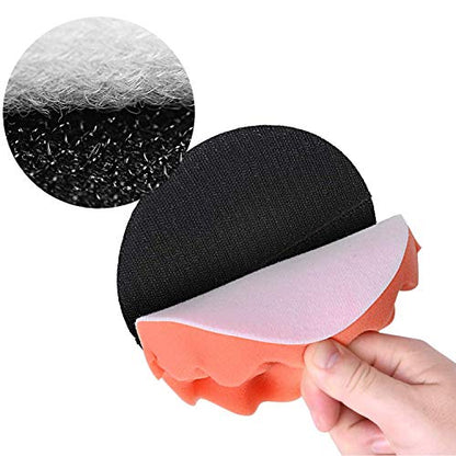 8 Piece Polishing Sponge Wheel Set 3" Buffing Pads Kit, 3" Foam Polish Pads for Car Polishing (6 Polishing Pads and 1 Thread Drill Adapter)