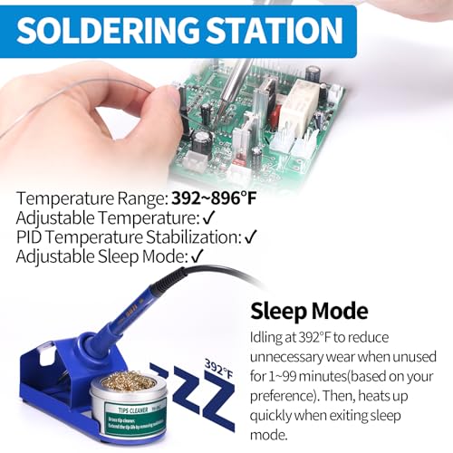 YIHUA 862BD+ SMD ESD Safe 2 in 1 Soldering Iron Hot Air Rework Station °F /°C with Multiple Functions