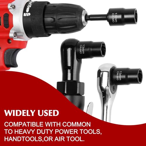 EMENTOL 25 Pieces Bolt Nut Extractor Set, 1/2" and 3/8" Drive Impact Lug Nut Remover Socket Tool, Wheel Lock Removal Kit for Removing Stripped Rusted Nuts/Damaged Nut or Bolt/Locknuts