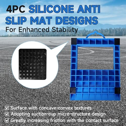 Heavy Duty Pallet Jack Chock with Handle for Wheel Width of 8.5IN Non-Slip Polypropylene Jack Stopper Pallet Buster