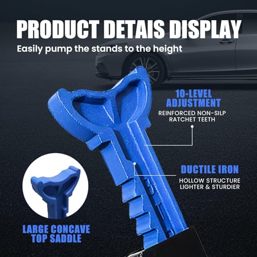 ANTPOWER Car Jack Stands 3 Ton (6,600 lbs) with Double Locking Heavy Duty 11.2"-16.8" Adjustable for Lifting SUV, Pickup Truck Garage 6000 lbs Capacity 1 Pair - style: double locking