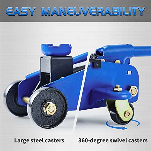 TONDA Floor Jack, Hydraulic Car Jack, Blue | 3,800 lb Capacity - color: 2T Blue