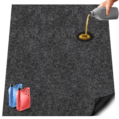 60 X 72 In Garage Floor Mat Under Car,Oil Spill Mat,Premium Maintenance mat | Waterproof Rubber Backing Layer Protects Garage Floor Surface - size: GFM-60x72IN