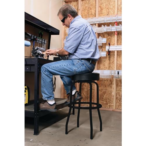 Performance Tool W85010 Swivel Seat Bar Stool for Mechanic Garages and Workshops, Black, 0.6x9.8x5.8-Inches - style: Black Swivel Bar Stool