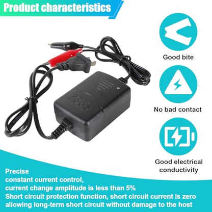 ZIMISI 12V 1300mA Sealed Lead Acid (SLA) Battery Charger, Automatic Trickle Charger Maintainer with Short Circuit Protection, Universal for Car, Motorcycle, RV, ATV, Boat Batteries (2PCS)
