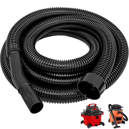 IWIWE 10FT Vacuum Hose Replacement - 2-1/4" Cuff × 1-1/4" Dia - Compatible with Shop-Vac, Craftsman 17761/17967/17965, Ridgid WD650/WD0950/WD06350 Wet Dry Vacs–Upgraded: Better Seal, Higher Durability