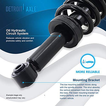 Detroit Axle - 4WD Pair Front Struts for 2009-2013 Ford F-150 Complete 2 | Struts w/Coil Spring Assembly 2010 2011 2012 Replacement Left Right Quick Install Ready Strut Shock - size: 171141-DA x2/PAIR