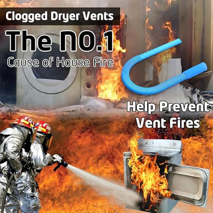 Upgraded Dryer Vent Cleaner: Universal Vacuum Hose Attachment Fits All Vacuums Cleaner, Deep Cleaning Tools for Clogged Ducts & Lint Removal - color: Blue(Hose Only)