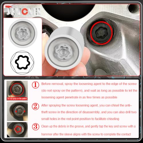 061 Wheel Locking Nut Key for BMW Mini, Socket (OD 29mm-ID 26mm) | Wheel Lock Nut Socket Adapter, Anti-Theft Lug Nut Removal Tool, Anti-Theft Screw Remover, Repair Tool, Tyre Fitting, garage - size: Socket 061