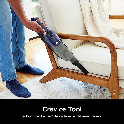 Shark Cyclone PET Handheld Vacuum | HyperVelocity Suction | Powerful Pet Hair, Home & Car Cleaning | USB Rechargable| Lightweight | Crevice Tool & Multi Surface Pet Tool | Navy Blue/Grey | CH701 - color: Blue