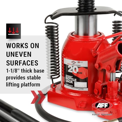 AFF 20 Ton Bottle Jack - Manual & Air Assist Hydraulic Jack for Lifting Heavy Trucks & Equipment - Super Duty - size: 20 Ton Capacity, style: Low Profile
