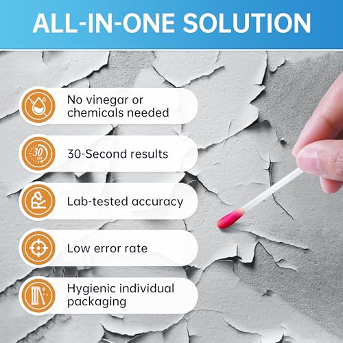 AAwipes Lead Test Kit All-in-1 30 Swabs Results in 30 Seconds at Home Lead Testing Kit for Paint Convenient Use No Vinegar or Water Needed