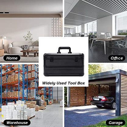 E ELIAUK Tool Box Tool Organizer Storage Cabinet Carry Case Toolbox with Drawers - color: Black