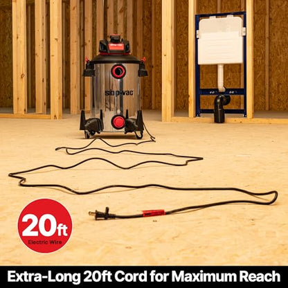 Shop-Vac 5761311 12-Gallon Wet/Dry Shop Vacuum, 6 Peak HP - size: 12 Gallon