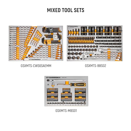 GEARWRENCH 873 Piece Master Mechanics Tool Set in Premium Modular Foam Trays with GSX Mobile Tool Storage | MEGAMOD873 - style: 873 Piece