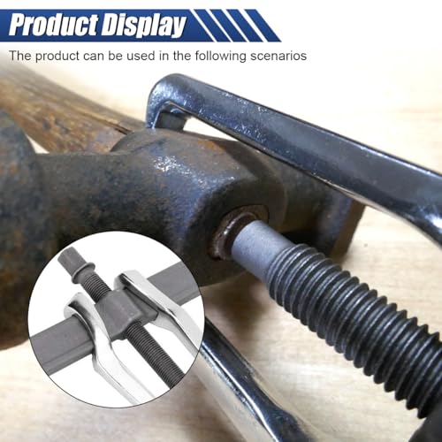 2-Jaw Gear Puller 4 Inch, Adjustable Two Jaws Bearing Puller for Pulley Flywheel Gear Removal – Heavy Duty Steel Puller Tool for Internal & External Use, Non-Slip Grip with Hexagonal Screw