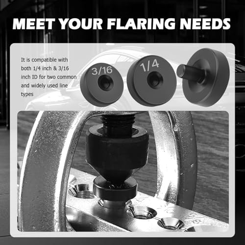 6PCS Brake Line Double Flare Tool Adapter 3/16" & 1/4",High-Strength Brake Line Flaring Tool Kit Adapter for Double Flaring,Brakes Flarings Tools Kit Adapters Car Accessories