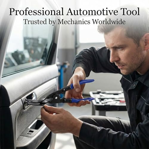 Automotive Panel Clip Pliers - Car Panel Upholstery Trim Clip Removal Tool Plier, Interior Clip Fastener Rivet Push Pin Panel Pliers, Repair Tool for Car Vehicle Dashboard Clip Remover Plier - color: Blue