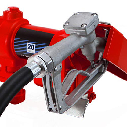 Stark USA 12V Gasoline 20GPM Transfer Fuel Pump Self-Priming Kerosene Extractor Pump DC High Flow w/Nozzle and Hose Kit