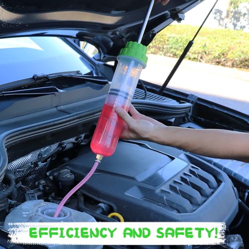 SWANLAKE 500cc Fluid Extractor & Fill Pump, Automotive Fluid Pump Extractor, Oil Change Pumps with 23'' Long Hose, 2PCS 12'' Extension Tubes, Suction Pumps for Lawn Mowers Cars - size: 500ML with Hose