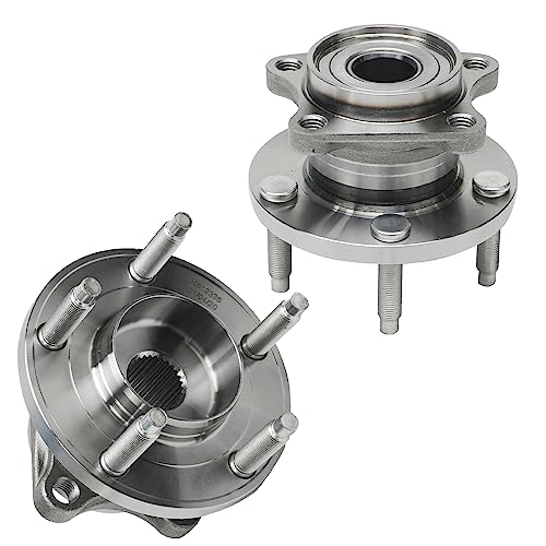 Detroit Axle - AWD Front 4pc Steering Knuckles Kit for 07-10 Ford Edge Lincoln MKX, Steering Knuckles & Wheel Bearing Hubs Rear Wheel Bearing and Hubs 2007 2008 2009 2010 Replacement - size: 4UW50469/Kit