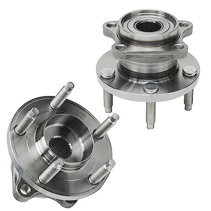 Detroit Axle - AWD Front 4pc Steering Knuckles Kit for 07-10 Ford Edge Lincoln MKX, Steering Knuckles & Wheel Bearing Hubs Rear Wheel Bearing and Hubs 2007 2008 2009 2010 Replacement - size: 4UW50469/Kit