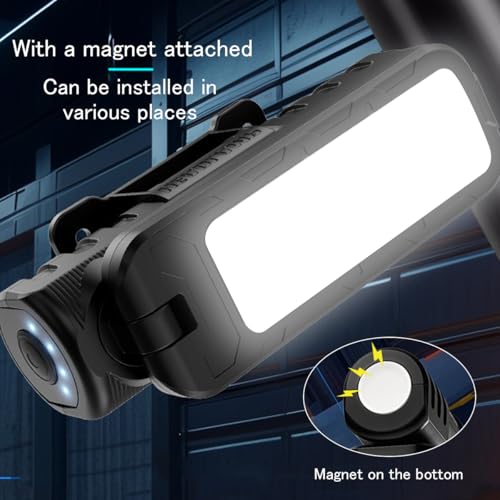 Rechargeable 5000LM Magnetic Work Light,180° Rotate Mechanic Work Light for Car Repair, BBQ,Emergency, Camping, Outdoor & Mechanics Tools