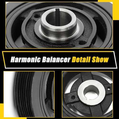 Harmonic Balancer Crankshaft Pulley 594-198 Compatible with Toyota Highlander Rav4 Matrix Solara Camry Corolla Harmonic Balancer For Scion Tc 2005-2010 Xb 2008-2015 1340700H010 - size: For Toyota Camry 2002-2009