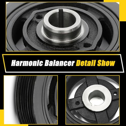 Harmonic Balancer Crankshaft Pulley 594-198 Compatible with Toyota Highlander Rav4 Matrix Solara Camry Corolla Harmonic Balancer For Scion Tc 2005-2010 Xb 2008-2015 1340700H010 - size: For Toyota Camry 2002-2009