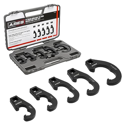 ARES 71507 - Pitman Arm and Tie Rod Adjusting Tool Set - 1/2-Inch Drive - Unique Design Allows 360-Degree Rotation of Adjusting Sleeves - size: Pitman Arm and Tie Rod Adjusting Tool Set