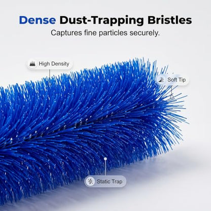 Fan Cleaning Brush, 2026 New Bendable Microfiber Head Dusting Brushes, Reusable Fan Cleaner Brush Dust Remover for Electric Fans, Air Conditioning, Car Vents and Blind，Blue：48cm - color: Blue, size: 48cm